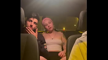 First-timer duo gets private in a cab after a night out