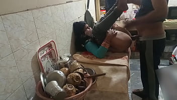 Indian stepsister gets forcefully romped in the kitchen by bro