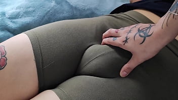 Voyeuristic delectation from witnessing a youthfull gal in cock-squeezing stretched pants