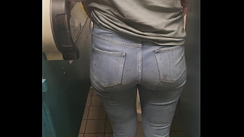 Public wc encounter: Office employee gets nailed rear end fashion