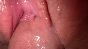 Powerful close-up of teenage pussy penetration, special inner ejaculation