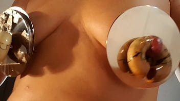 Extraordinary nip opening up and piercings on a super sizzling wifey with humungous nip rings