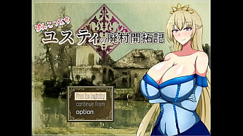 Goddess Ponkotsu's solo escapade in an deserted village in a Anime porn game