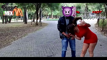 Danna, a inviting Latina, uncovers herself in public and performs oral fuck-a-thon on an unacquainted dude in Chapultepec